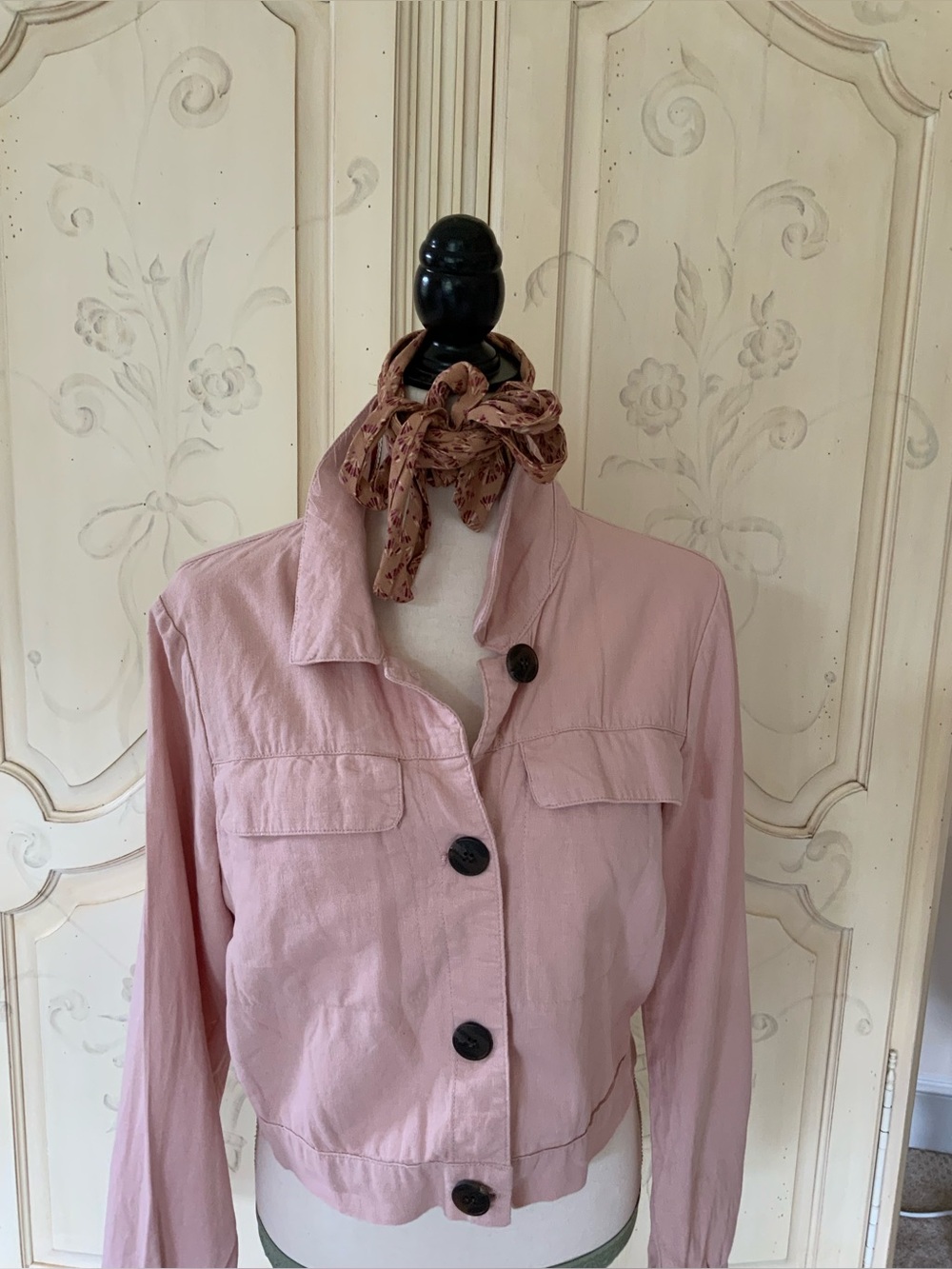 Ci Sono Blush Linen Jacket